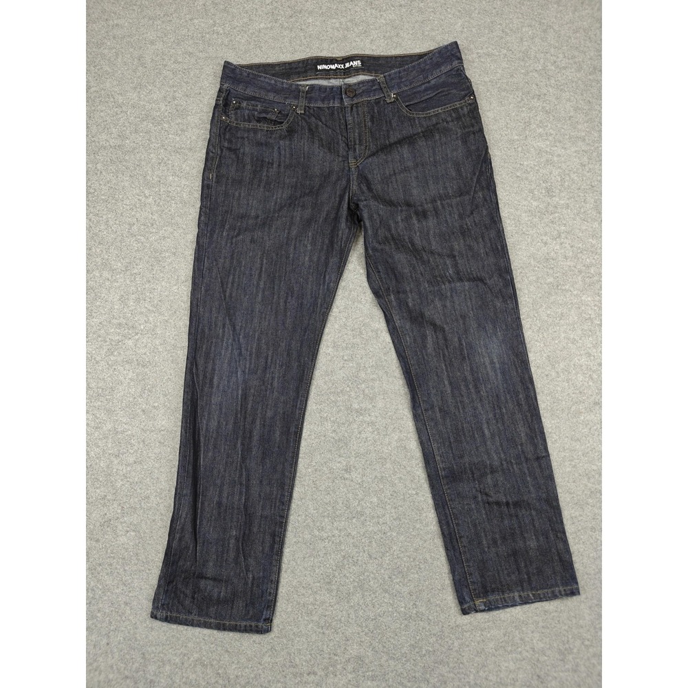 Ninomaxx Jeans Mens 36x34 Blue Dark Wash Classic Fit Straight Leg Denim Pants